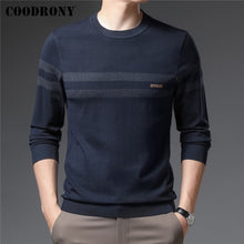 Load image into Gallery viewer, Striped O-Neck Pull Winter Knitwear Shirt Jersey C1389
