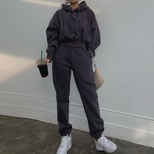 Load image into Gallery viewer, Winter Spring Solid Casual Tracksuit
