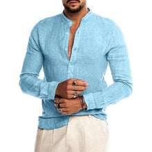 Load image into Gallery viewer, Casual Men&#39;s Loose Shirt Shirt Cotton Linen Shirt
