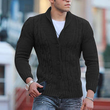 Load image into Gallery viewer, New Sweater Men&#39;s Knitted Cardigan Solid Color Slim Men&#39;s Jacket
